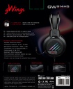 GWINGS gaming fejhallgató mikrofonnal, RGB, 3,5mm jack + USB tápellátás (GW914HS)