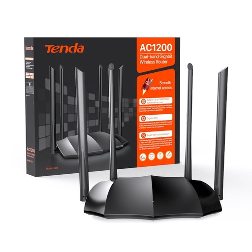 Tenda AC1200 Dual-band Gigabit Wireless Router AC8